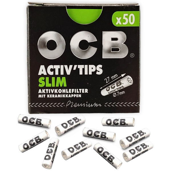 OCB Aktivkohlefilter Slim Ø7mm 50 Stück 2